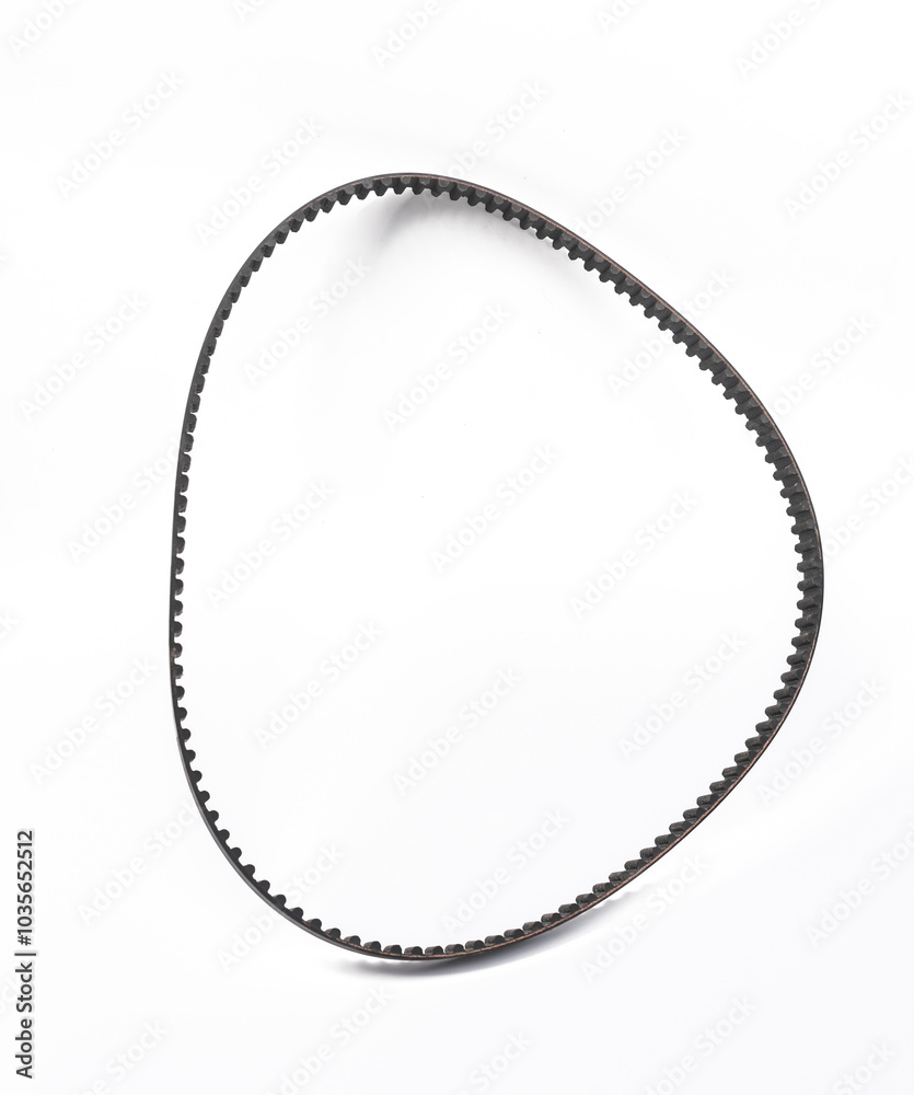 belt car engine timing belt on white background belt car engine timing belt on white background