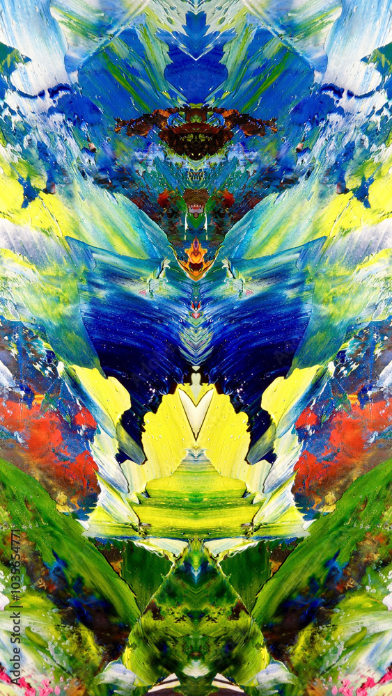 Fototapeta premium Abstract background art . Ethnic pattern. Mixtures of oil paint. Trendy hand painting canvas. Wall decor and Wall art prints Idea. 3D Texture. Art object