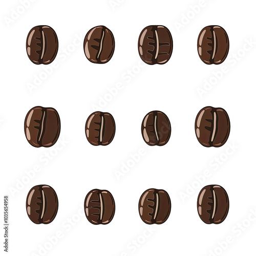 coffee beans on transparent background png