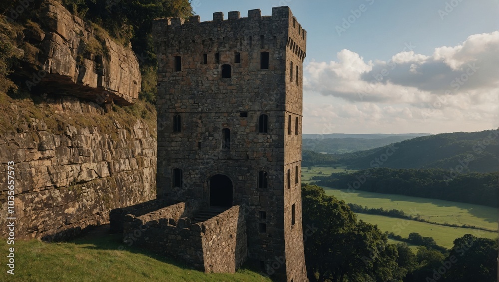 An ancient archer tower with a rich history stands proud, telling its story An ancient archer tower with a rich history stands proud, telling its story