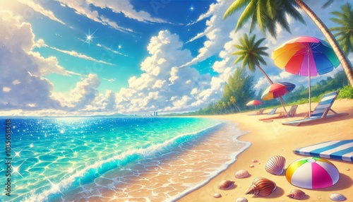 Beautiful beach in holiday