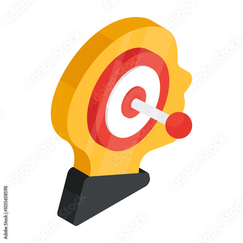 Modern design icon of target person 

