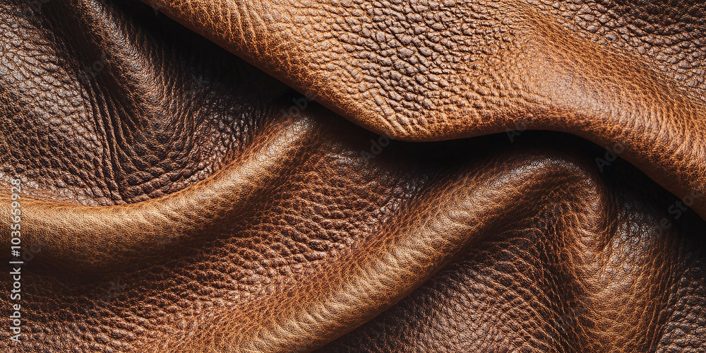 Close-up of a richly textured, soft brown leather surface with natural wrinkles and folds. The image highlights the luxurious quality and craftsmanship of the material. Close-up of a richly textured, soft brown leather surface with natural wrinkles and folds. The image highlights the luxurious quality and craftsmanship of the material.