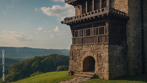 An ancient archer tower with weathered stones tells stories of its storied past