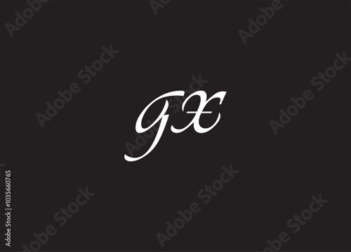 GX letter logo and initial logo design photo