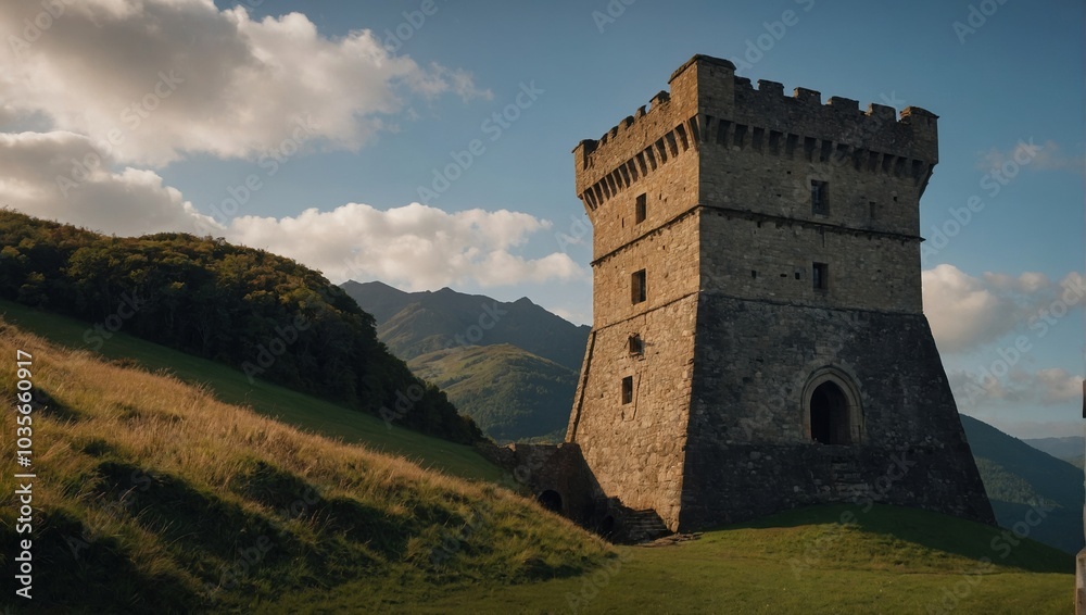An archer tower overlooking a vast landscape An archer tower overlooking a vast landscape