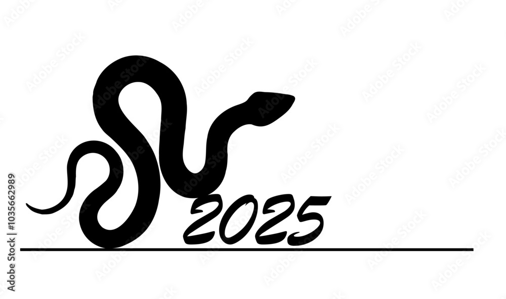 black snake 2025 Happy New Year EPS black snake 2025 Happy New Year EPS