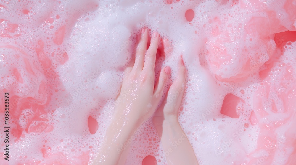 Tranquil Hand Wash: Sunlit Pink Bubbles & Skin Detail Tranquil Hand Wash: Sunlit Pink Bubbles & Skin Detail