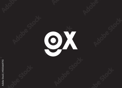 GX letter logo and initial logo design