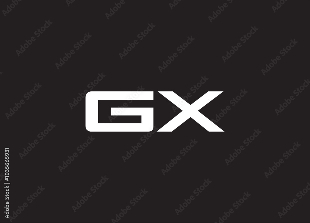 Fototapeta premium GX letter logo and initial logo design