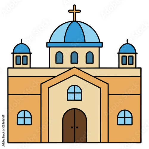 Orthodox Judaism, religious building Vector different religious temples catholicism