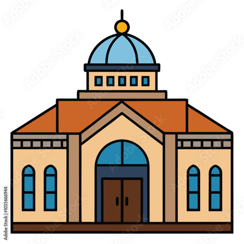 Orthodox Judaism, religious building Vector different religious temples catholicism