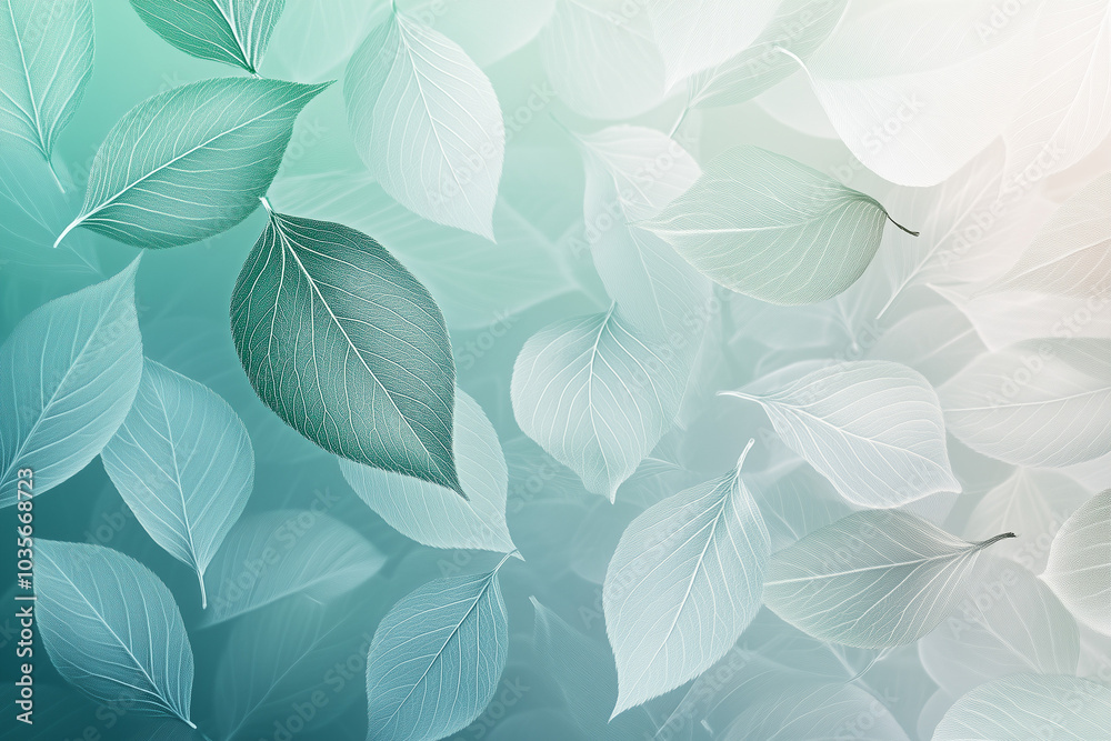 seamless pattern with leaves in blue and green colors seamless pattern with leaves in blue and green colors