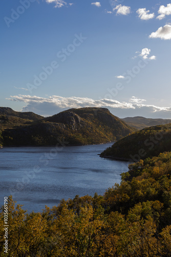 lake and mountains