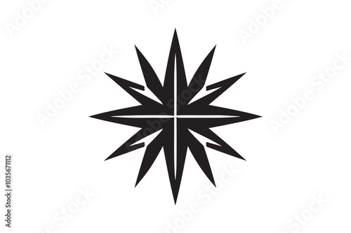 A bold geometric black star symbol 6.eps