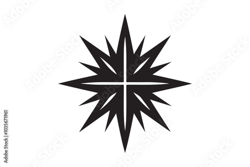 A bold geometric black star symbol 17.eps