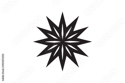 A bold geometric black star symbol 19.eps