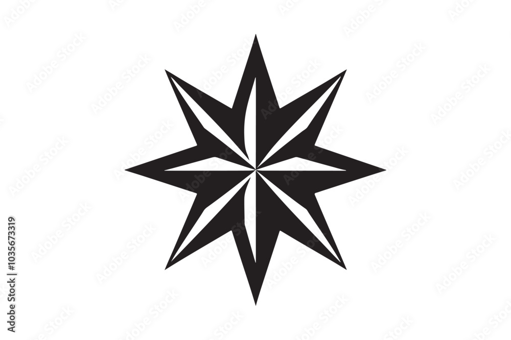 A bold geometric black star symbol 29.eps