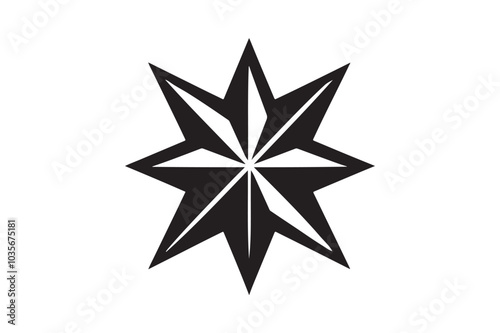 A bold geometric black star symbol 38.eps