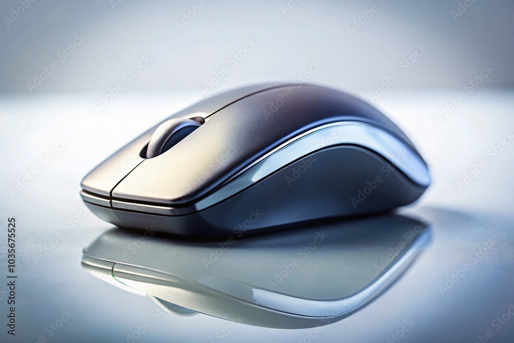 Wireless Computer Mouse Isolated with Tilt-Shift Effect for Creative Tech Imagery Wireless Computer Mouse Isolated with Tilt-Shift Effect for Creative Tech Imagery