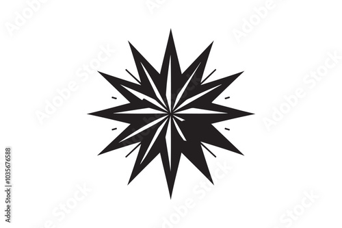 A bold geometric black star symbol 53.eps