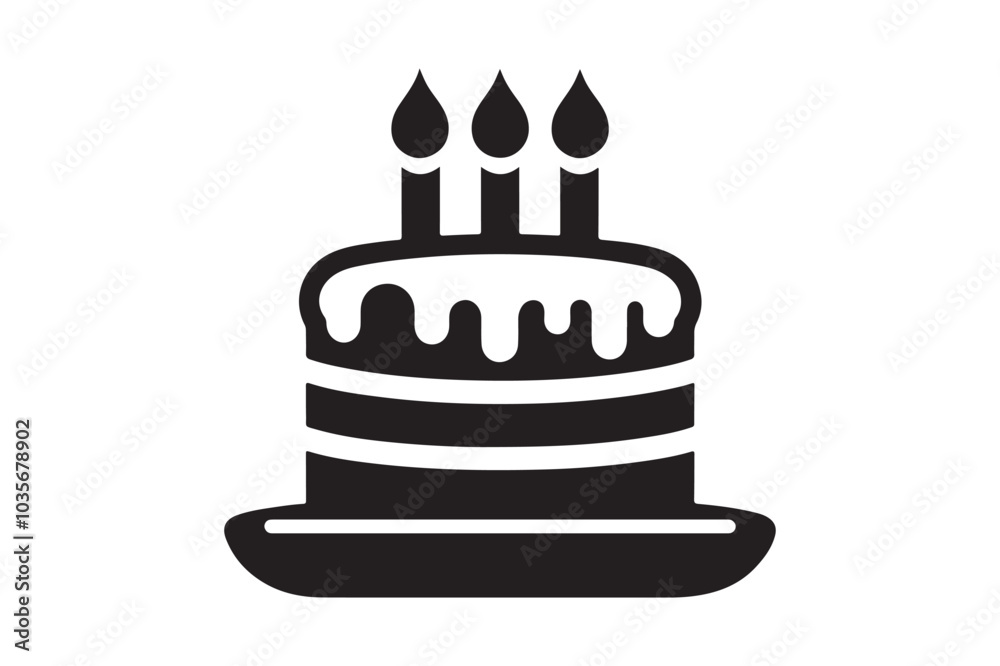 Birthday Cake silhouette vector 10.eps Birthday Cake silhouette vector 10.eps
