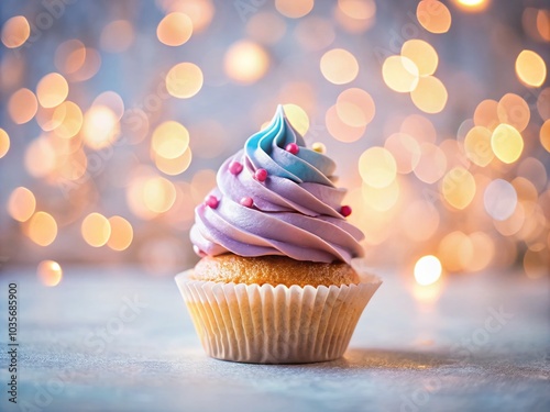 Delicious Cupcake Background with Bokeh Effect for Stunning Dessert Photography