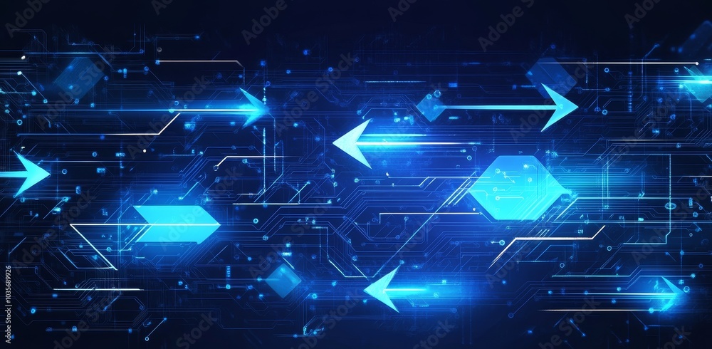 Obraz premium An innovative technology concept illustrating a futuristic digital vision and perspective.