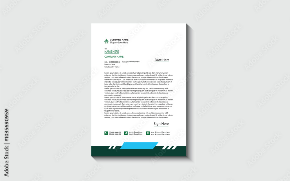 Business a4 creative letterhead design template Business a4 creative letterhead design template