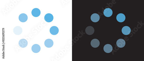 Loading icon set. Load circular. Loader buffer sign