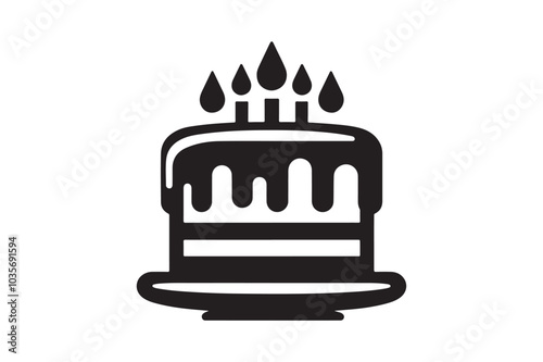 Birthday Cake silhouette vector 125.eps