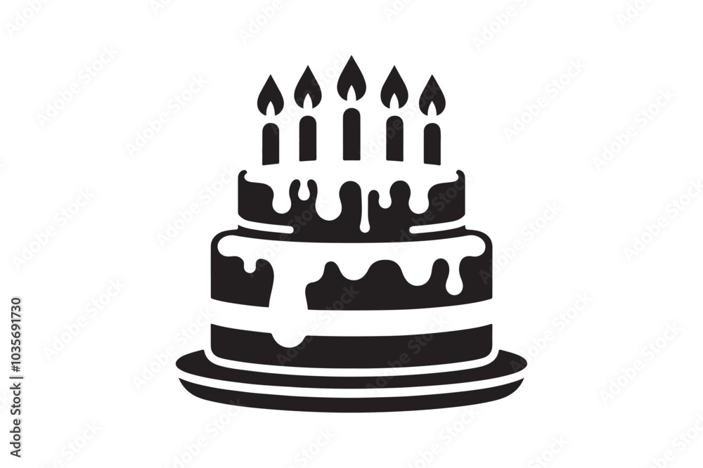 Birthday Cake silhouette vector 126.eps Birthday Cake silhouette vector 126.eps