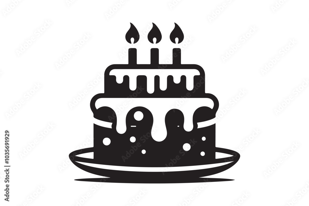 Birthday Cake silhouette vector 128.eps Birthday Cake silhouette vector 128.eps