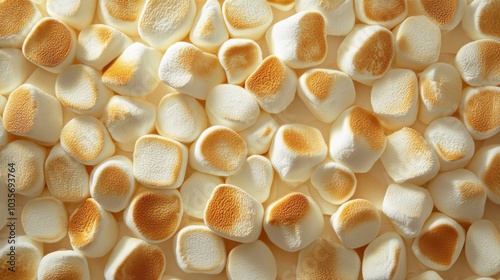 A background completely packed with toasted marshmallows, tightly arranged to create a warm, golden-brown surface with a soft, fluffy texture.