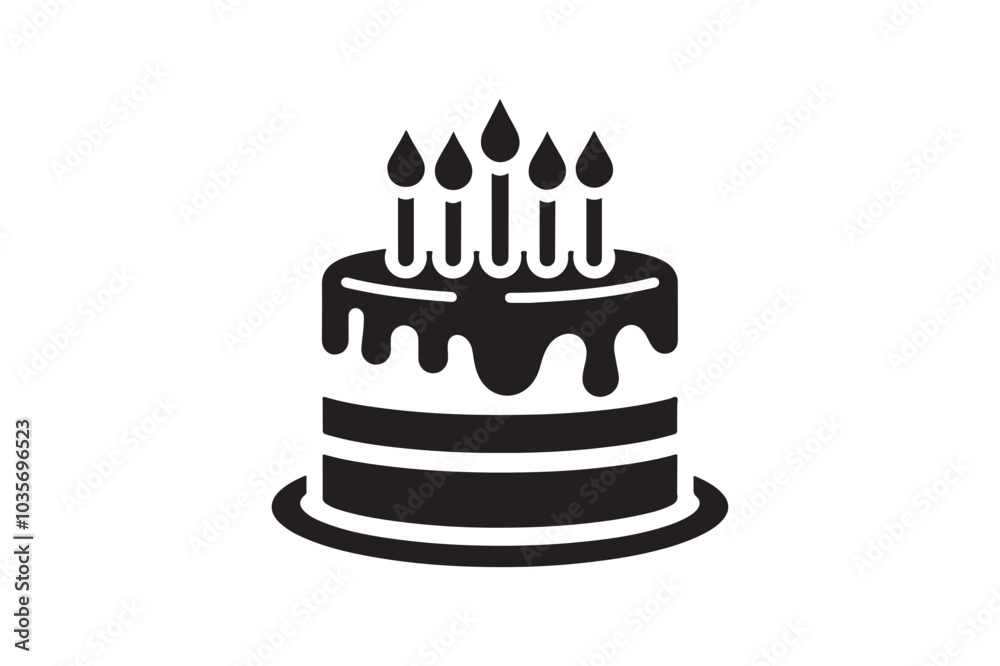 Birthday Cake silhouette vector 166.eps Birthday Cake silhouette vector 166.eps