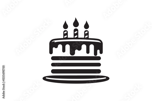 Birthday Cake silhouette vector 173.eps photo