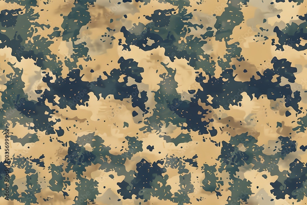 Abstract Camouflage Pattern in Earthy Tones Abstract Camouflage Pattern in Earthy Tones