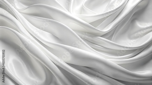 Abstract texture white cloth background with soft waves