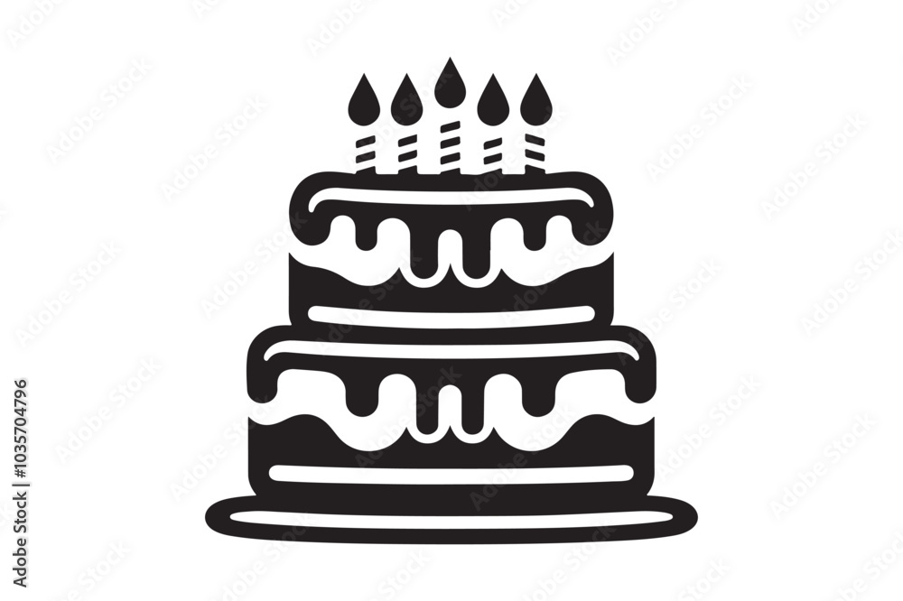 Birthday Cake silhouette vector 212.eps Birthday Cake silhouette vector 212.eps