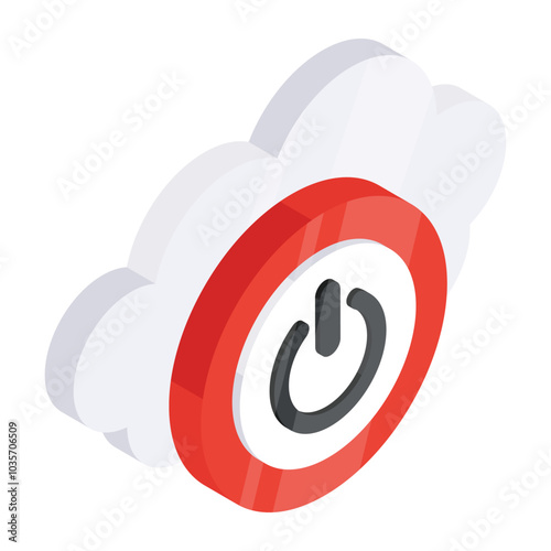 Modern design icon of cloud shutdown 

