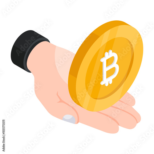 An icon design of bitcoin

