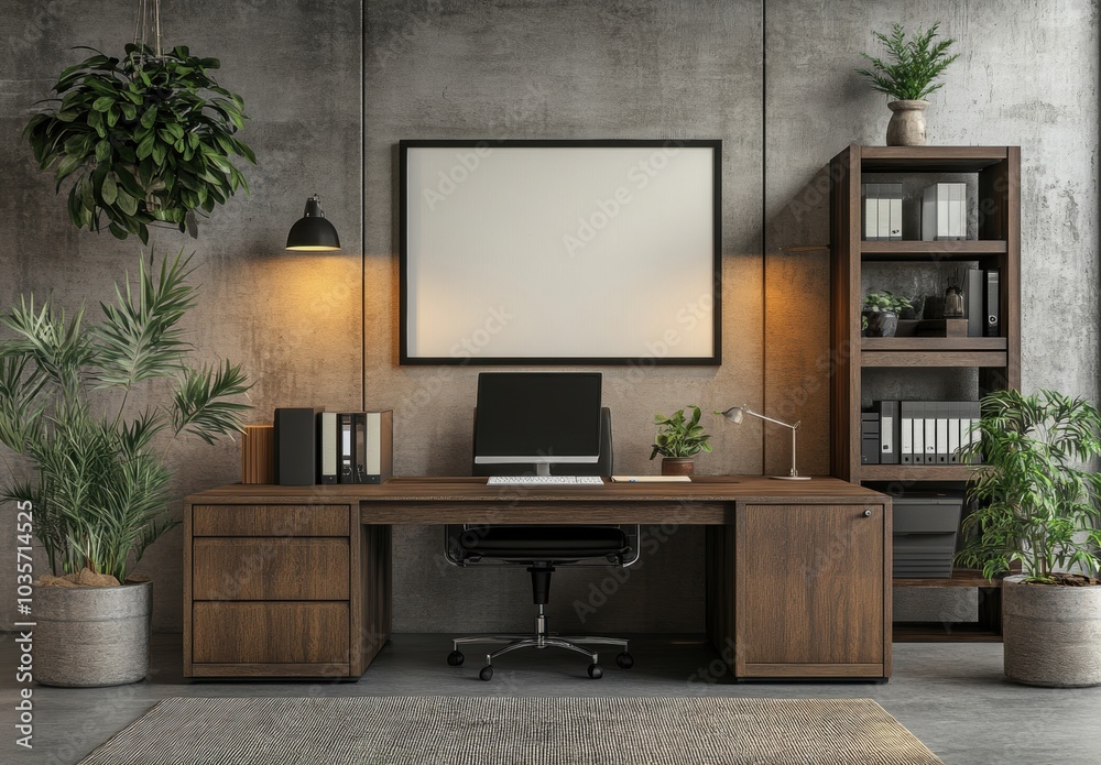Fototapeta premium Modern Office Desk.