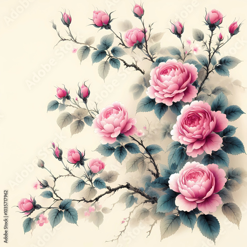 different color of rose flower or hibiscus flower  bouquet image 