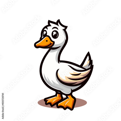 Goose modern isolated vector illustration 