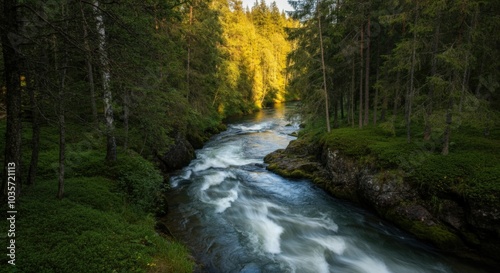 A View of a Forest River