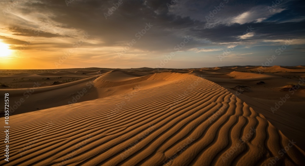 Naklejka premium Desert Dunes at Sunset