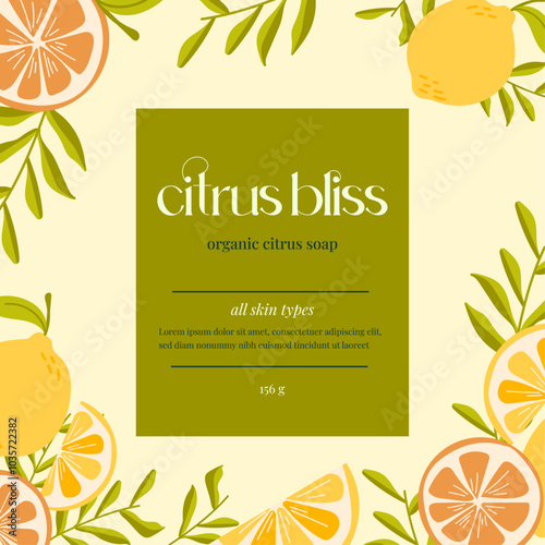 Lemon Soap Packaging Label Template