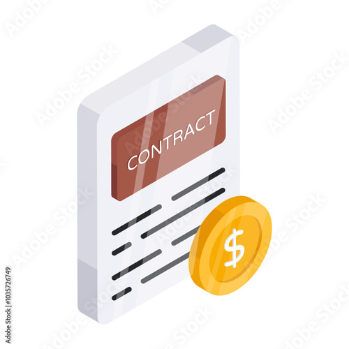 Editable design of contract paper

