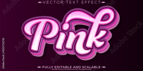 Princess text effect, editable queen and pink text style