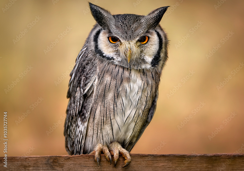 Obraz premium A close up of a Northern White-faced owl (white-faced scops-owl)